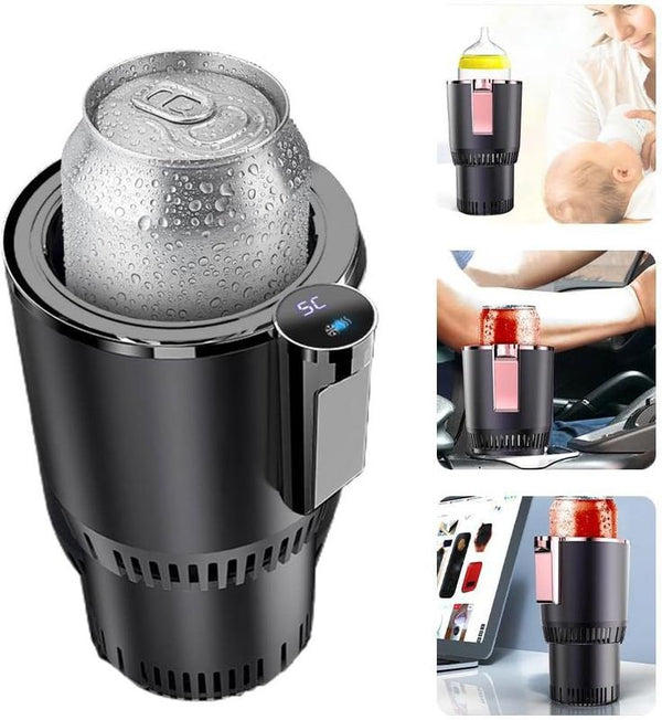 2-in-1 Smart Car Heating & Cooling Cup Holder with Digital Display