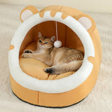 Cozy Cartoon Cat Cave Bed